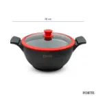 قابلمه گرانیتی فورته مدل اسکار مشکی سایز 28