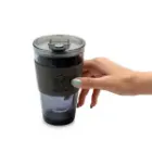 لیوان اسموتی چرمی گوزن نی دار 450 میلی لیتر