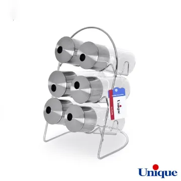 ست جا ادویه ای هلالی استیل یونیک 6 تایی UN-1628