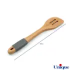 قاشق و کفگیر یونیک چوبی دسته سیلیکون UN-1110
