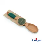 قاشق و کفگیر یونیک چوبی دسته سیلیکون UN-1110