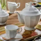 سرویس چینی یاسمن نئوکلاسیک طرح سفید 83 پارچه