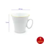 فنجان چای زرین لب طلایی وینچی چینی زرین سایز 9