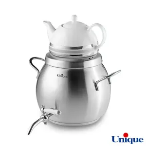 کتری و قوری 5.5 لیتر استیل یونیک UN-7207 دسته استیل