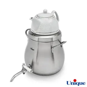 کتری و قوری 4.5 لیتر استیل یونیک UN-7209 دسته استیل