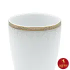 لیوان بدون دسته چینی زرین کواترو طرح ریوا طلایی ۲۸۰ سی سی