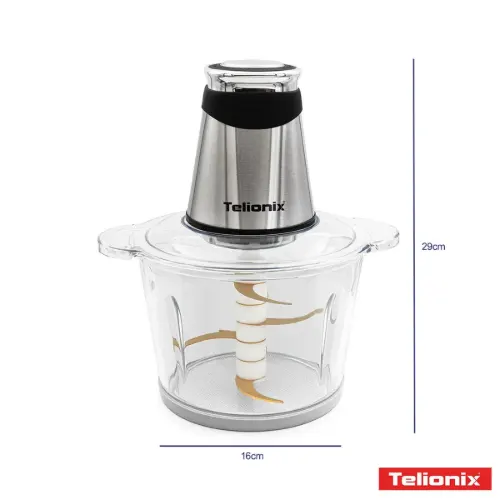 خردکن برقی 3 لیتری تیلونیکس TC1893 با ظرف شیشه ای 600 وات 6 تیغه تیتانیومی