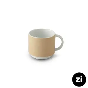 فنجان قهوه خوری چینی زرین Zi فرم اس پاستل کرم سایز 6