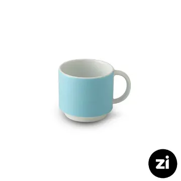 فنجان قهوه خوری چینی زرین ZI فرم اس پاستل آبی سایز 6