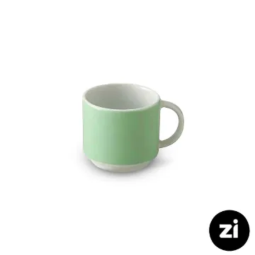 فنجان قهوه خوری چینی زرین Zi فرم اس پاستل سبز
