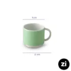 فنجان قهوه خوری چینی زرین Zi فرم اس پاستل سبز