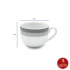 سرویس چای خوری چینی زرین ایتالیا اف 17 پارچه سیلور لاینر
