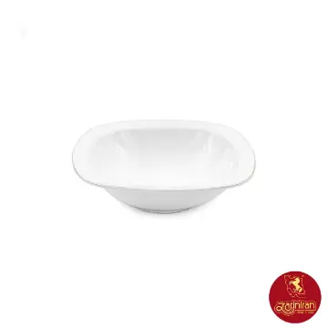 سالادخوری چینی زرین کواترو سفید 16 سانتیمتری