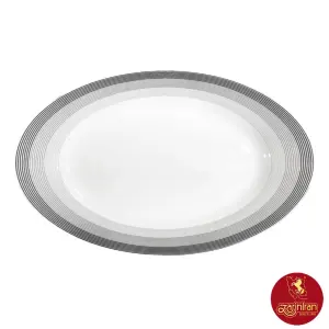 دیس چینی زرین ایتالیا اف طرح سیلورلاینر سایز 42