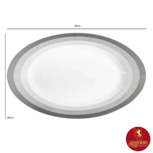 دیس چینی زرین ایتالیا اف طرح سیلورلاینر سایز 42