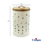سرویس 12 پارچه فانتزی کرم ستاره آویز درب طلایی یونیک UN-8027