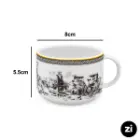 فنجان و نعلبکی چای خوری چینی زرین ZI فرم اس ویلیج 2 پارچه