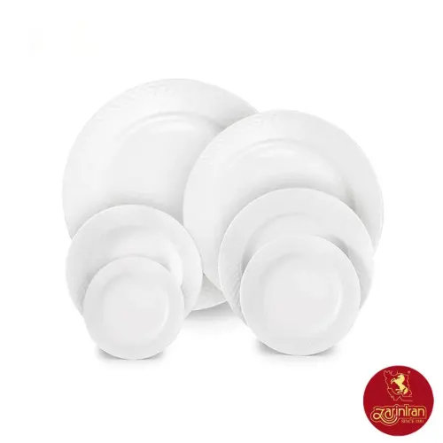 سرویس 26 پارچه سفید چینی زرین رادیانس 6 نفره