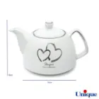 قوری چینی یونیک مدل قلب UN-7542