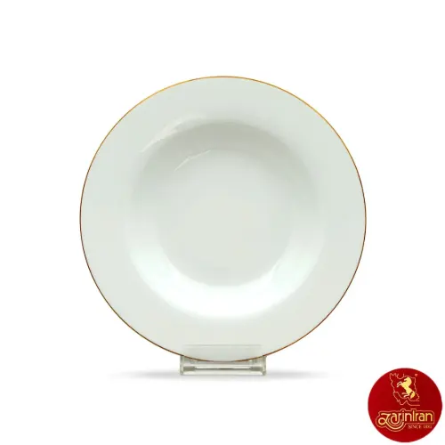 بشقاب خورش خوری زرین رزگلد ایتالیا اف چینی زرین سایز 22
