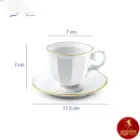 سرویس اسپرسو چینی زرین نئوکلاسیک لومیو 12 پارچه