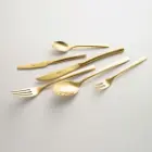 خرید سرویس 86 پارچه ناب استیل مدل فلورانس طلایی PVD