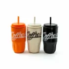 لیوان coffee cup نی دار 500 میلی