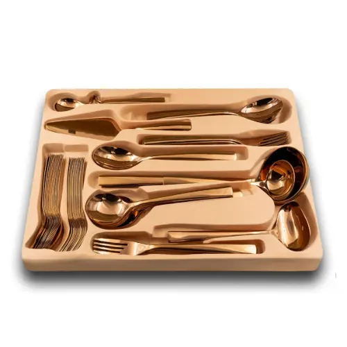سرویس قاشق و چنگال 143 پارچه مدل 2FULL ROSE GOLD-187