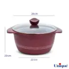 قابلمه 28 یونیک گرانیتی بورگاندی