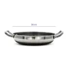 تابه استیل کربنی دو دسته مدل CC8016-28 بدون درب