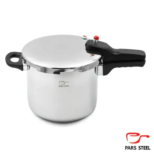 دیگ زودپز 7 لیتری پارس (کف 3 لایه) با درب پیرکس پارس استیل