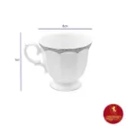 سرویس چای خوری چینی زرین ایساتیس پلاتینی