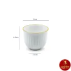 فنجان اسپرسو چینی زرین مدل مهران لب طلایی