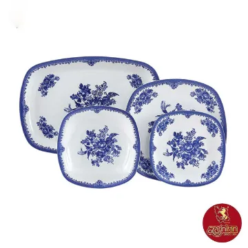 سرویس چینی زرین کواترو فلورانس سرمه ای 6 نفره 20 پارچه