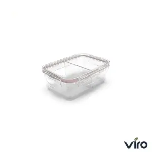 ظرف فریزری ایزی لاک مستطیل دو خانه 900 میلی لیتر