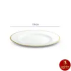 بشقاب پیش دستی چینی زرین لب طلایی سایز 19