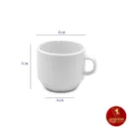 فنجان قهوه چینی زرین هتلی 49 سفید 7.5