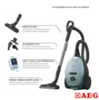 ویژگی های جارو برقی VX82-1-2-ST  برند AEG