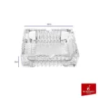 زیر سیگاری مربع شیشه ای