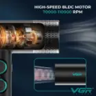 نحوه عملکرد موتور سشوار با موتور BLDC مدل VGR-401
