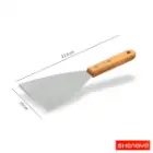 کاردک آشپزی استیل دسته چوبی شنگیا