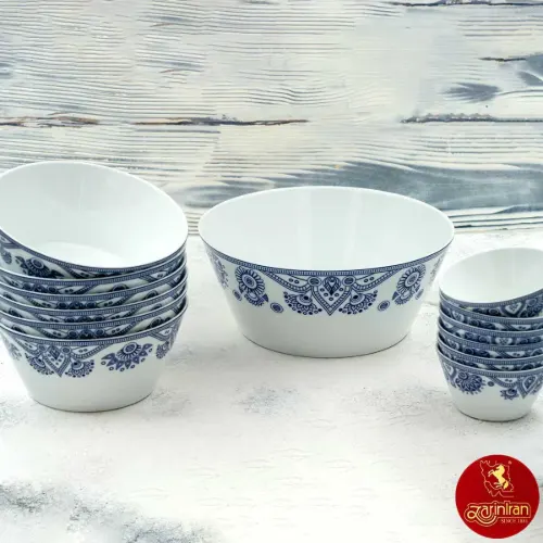 سرویس پیاله چینی زرین فرم اس 13 پارچه