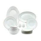 سرویس چینی زرین ایتالیا اف 30 پارچه با پیاله زرین رزگلد