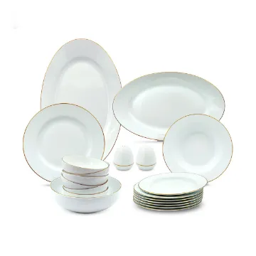 سرویس چینی زرین ایتالیا اف 30 پارچه با پیاله زرین رزگلد