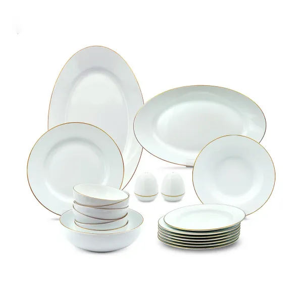 سرویس چینی زرین ایتالیا اف 30 پارچه با پیاله زرین رزگلد