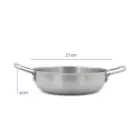 ماهیتابه استیل گود دو دسته سایز 21