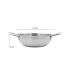 ماهیتابه استیل گود دو دسته سایز 19