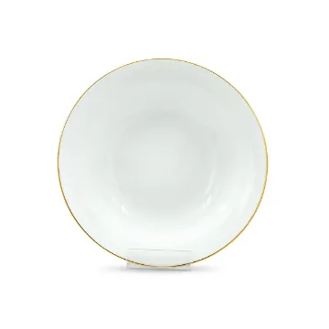 سالاد خوری بزرگ چینی زرین ایتالیا اف طرح لب طلا سایز 25