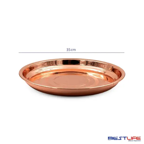 سینی استیل 35 خط دار رزگلد