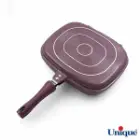 اقلام سرویس قابلمه گرانیتی یونیک 16 پارچه بادمجانی کلاسیک UN-7717